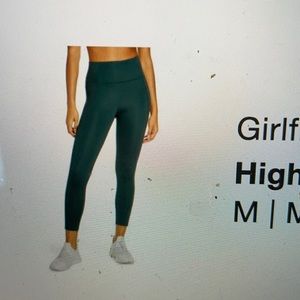 Girlfriend collective high waist 7/8 leggings. M